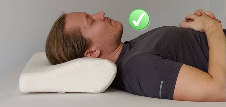 Back-sleeping-pillow-height