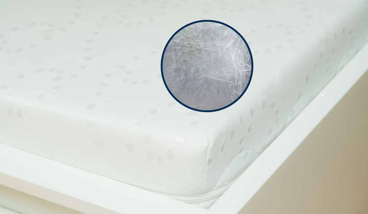 fibers coming out of memory foam mattress